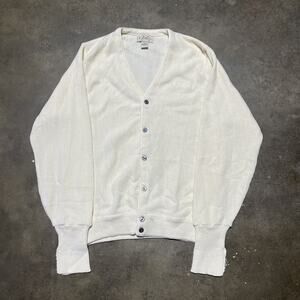 Vintage 90s Izod Golf Cream Acrylic Cardigan